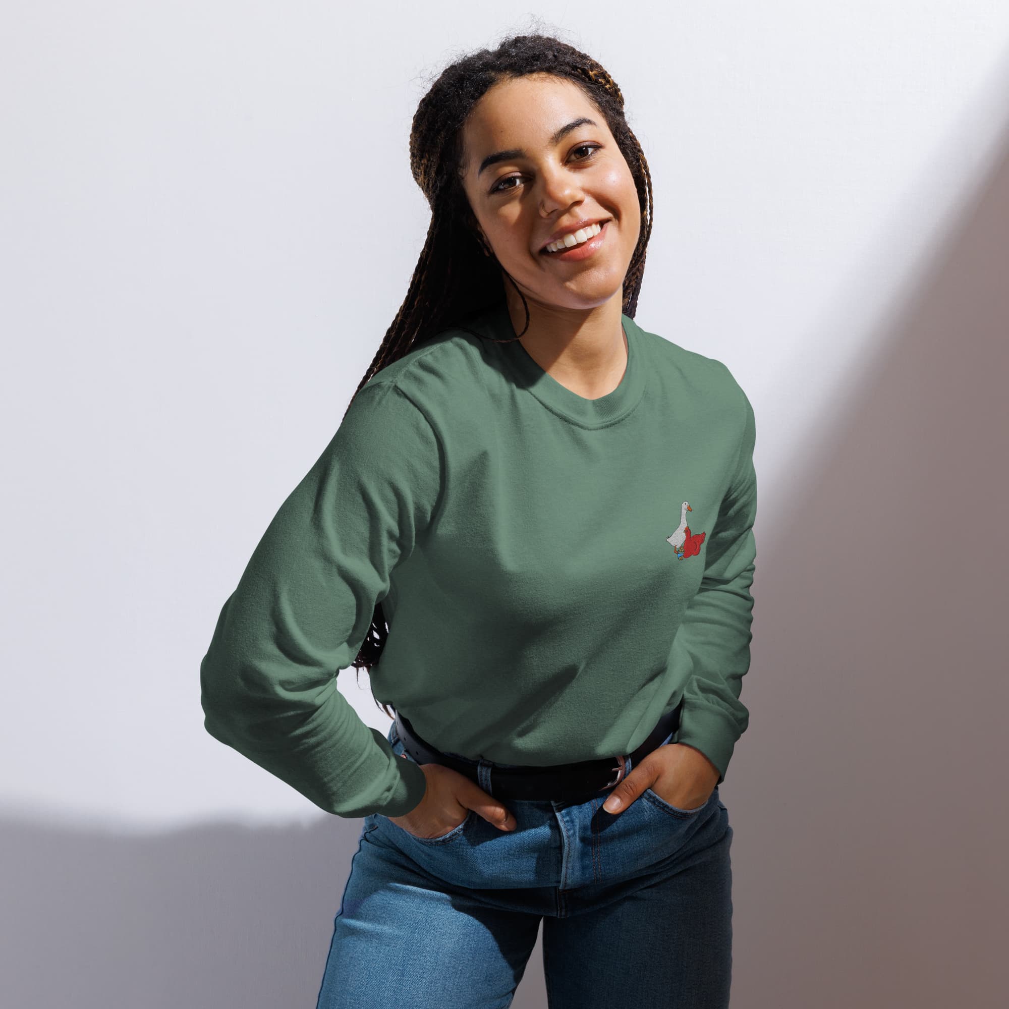 Comfort Colors Embroidered Long Sleeve T-Shirt
